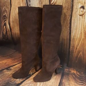 Brown Suede Heeled Boots by Colin Stuart 😍🤩😍